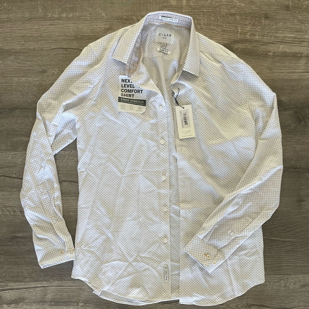 Medium C-Lab NYC Slim fit long sleeve shirt. Moisture Wicking. New with tags.